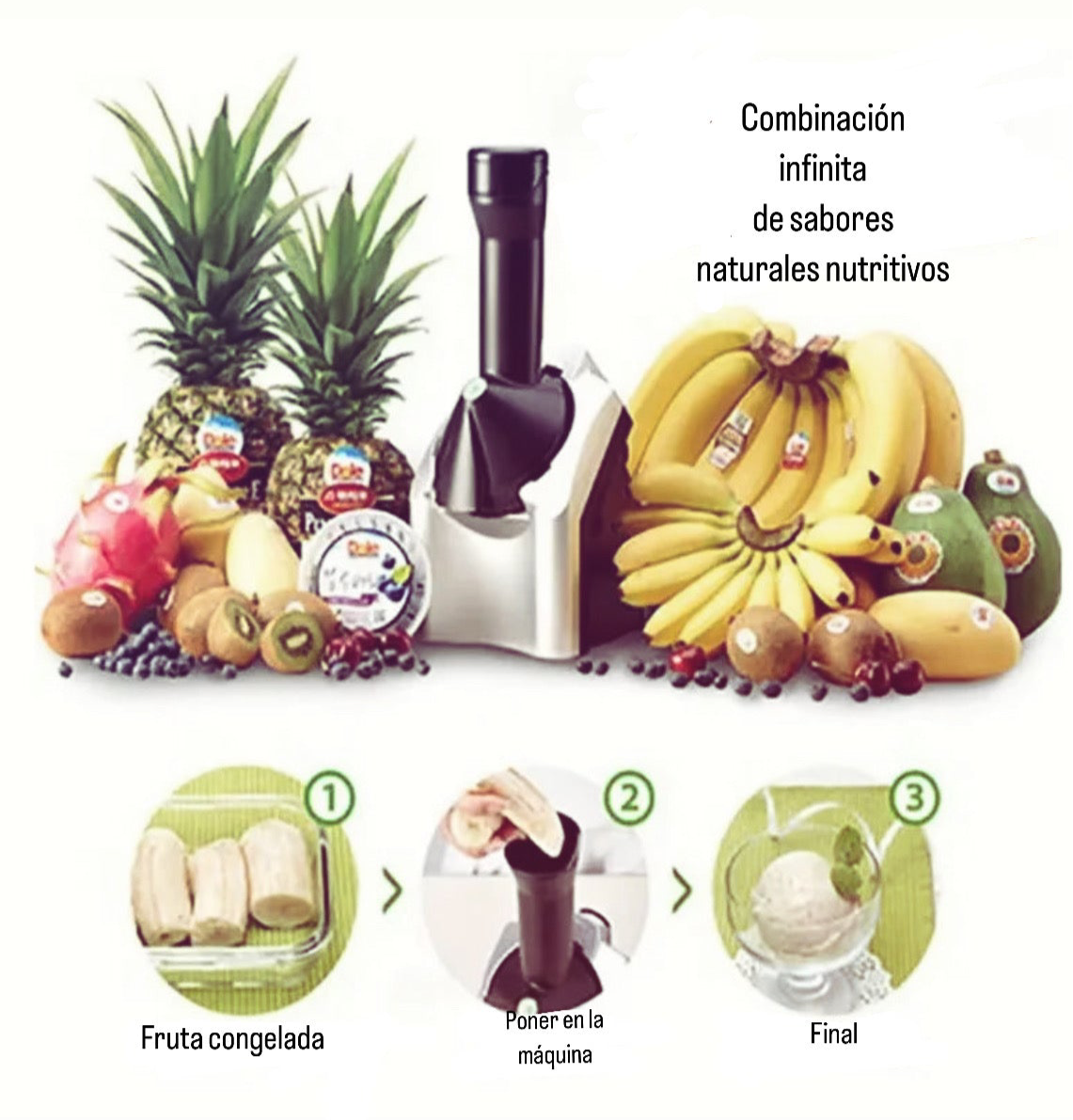 Helafrutix-Máquina para hacer helados de fruta.