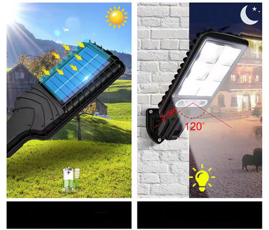 Luz de Pared LED Solar con Sensor de Movimiento para Exteriores