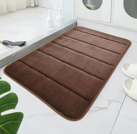Alfombrilla Antideslizante de Terciopelo Coral para Baño