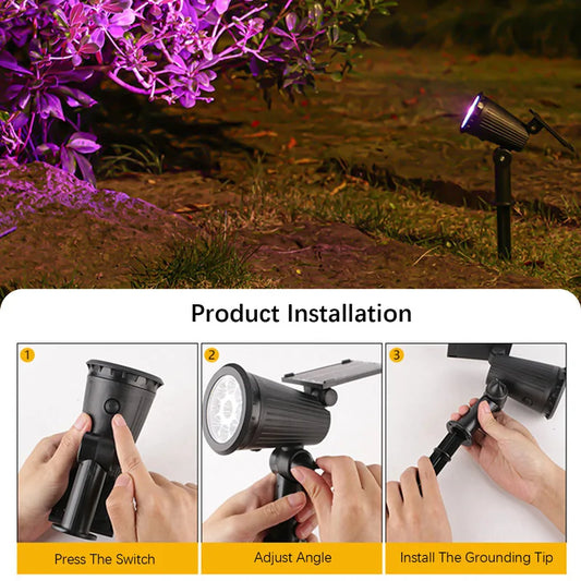 9 Focos solares LED, Impermeables para exteriores