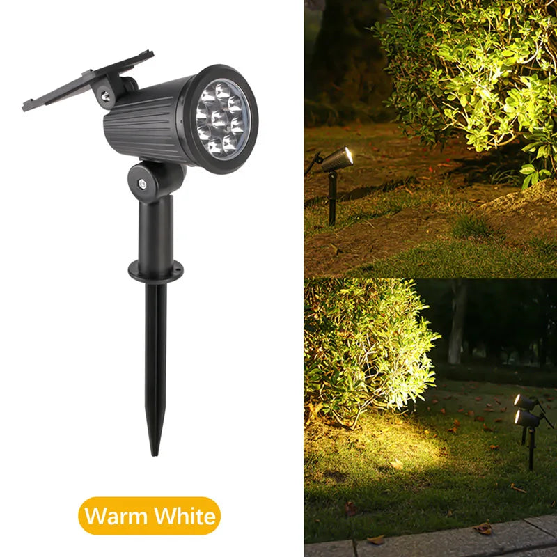 9 Focos solares LED, Impermeables para exteriores