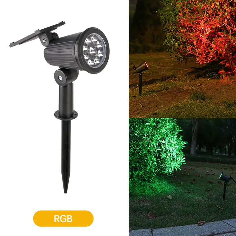 9 Focos solares LED, Impermeables para exteriores