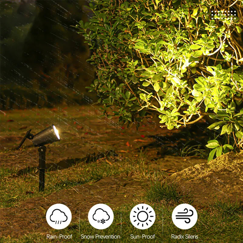 9 Focos solares LED, Impermeables para exteriores