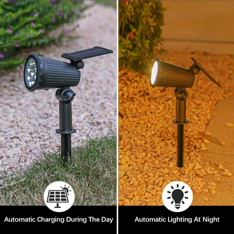 9 Focos solares LED, Impermeables para exteriores