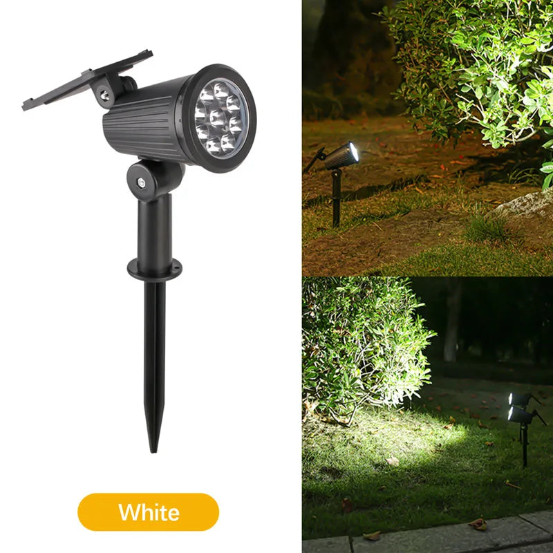 9 Focos solares LED, Impermeables para exteriores