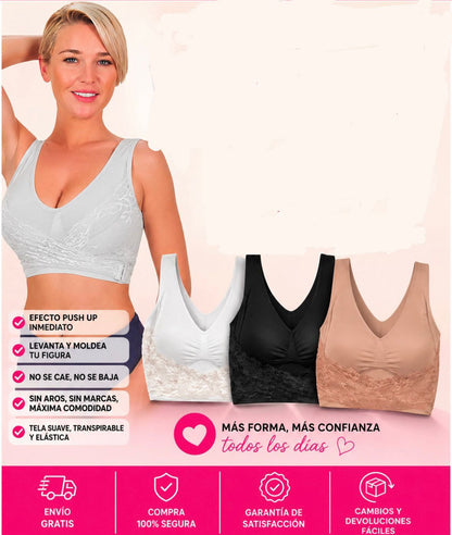 Sujetador Push Up Sin Costuras